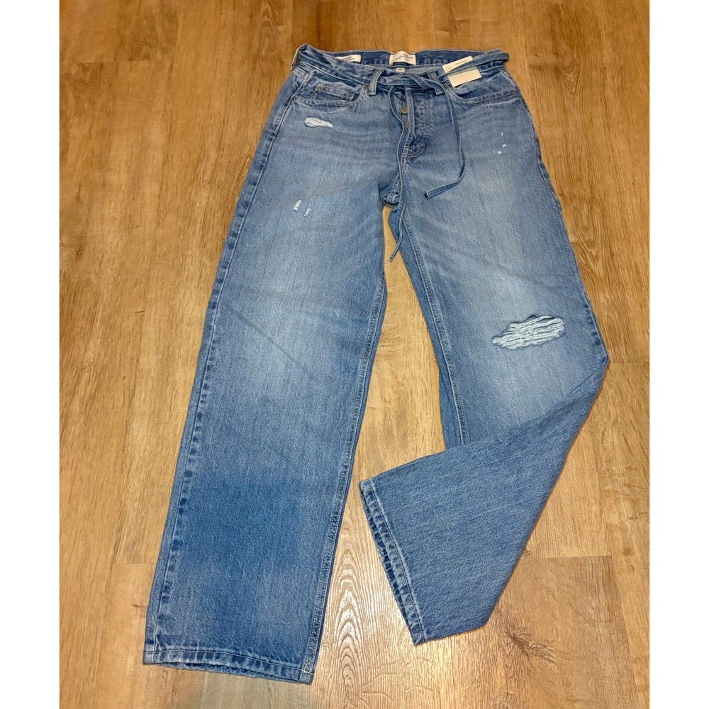 Universal Thread High-Rise Wide Leg Distressed Blue Jeans